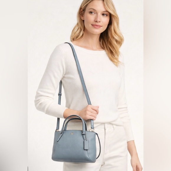 Coach Handbags - Coach Kelsey Kelsey Blue Leather Satchel Crossbody